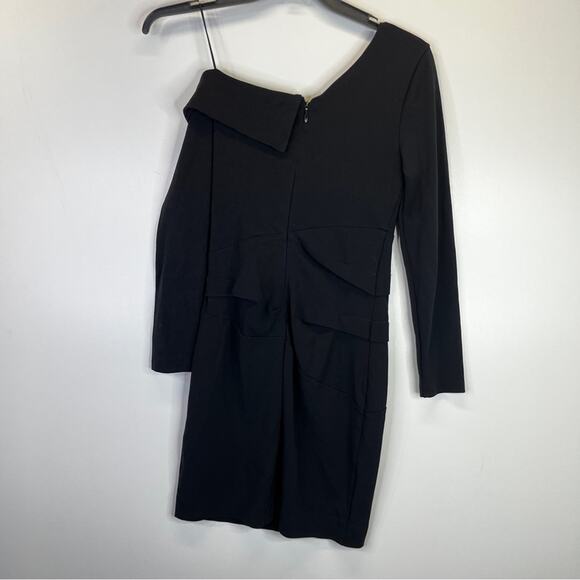 Nicole Miller Structured One Shoulder dress black - 8 - Picture 8 of 13